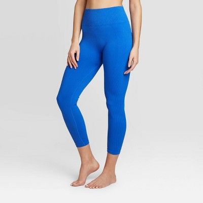 Women's Rib-Knit 7/8 Seamless High-Waisted Leggings - JoyLab™ | Target