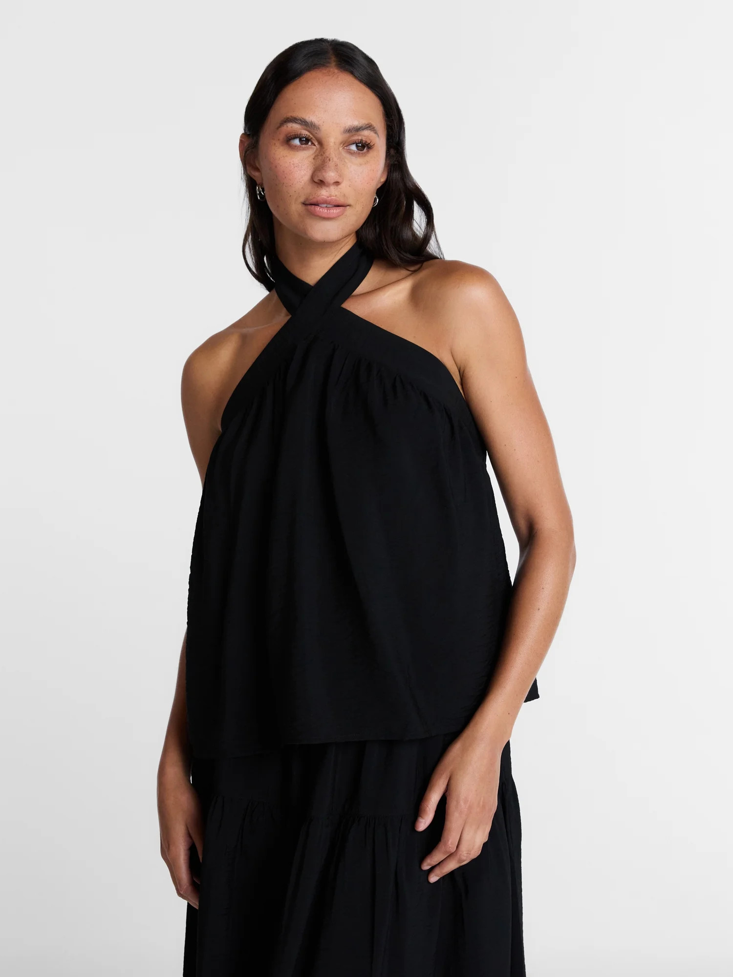 Time and Tru Women's Textured Halter Top, Sizes XS-XXXL - Walmart.com | Walmart (US)