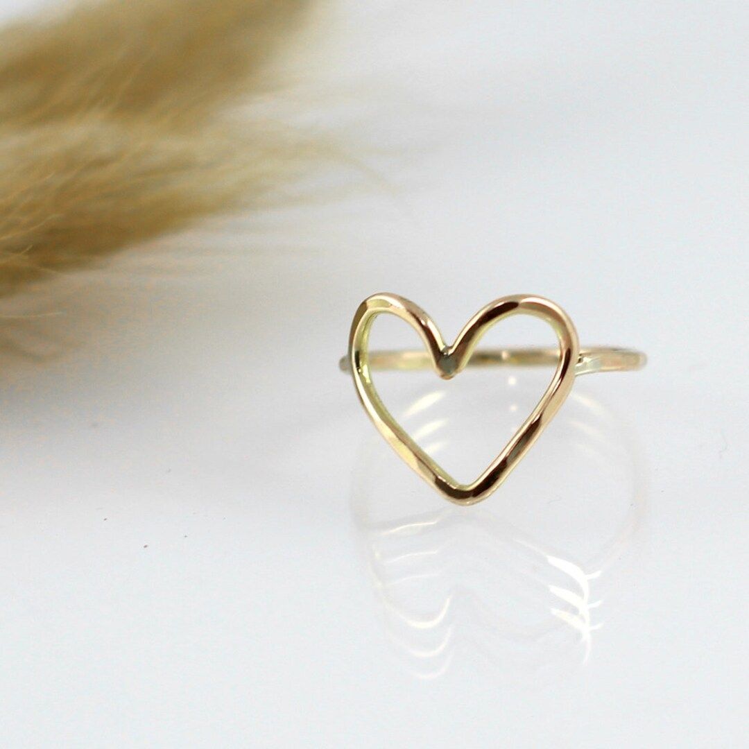 Open Heart Ring | Etsy (US)