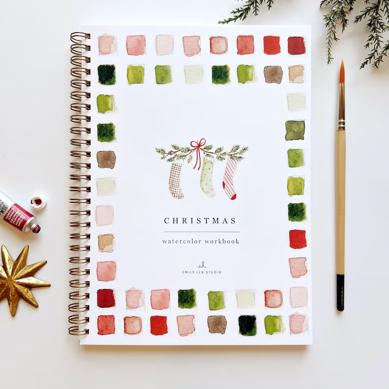 Christmas Watercolor Workbook - Etsy | Etsy (US)