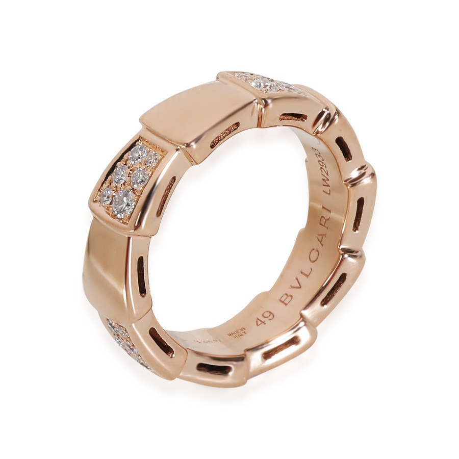 Pre-Owned BVLGARI Serpenti Fashion Ring in 18k Rose Gold 0.34 CTW | Jomashop.com & JomaDeals.com