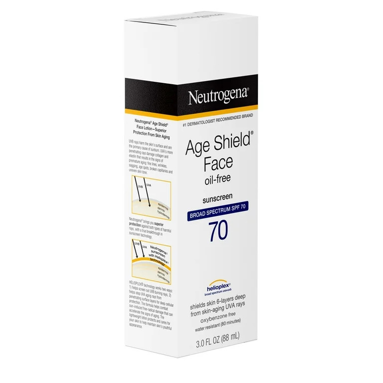 Neutrogena Age Shield Face Oil-Free Sunscreen SPF 70, 3 fl. oz | Walmart (US)