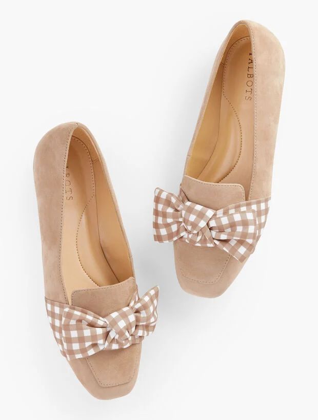 Stella Bow Loafers - Suede | Talbots