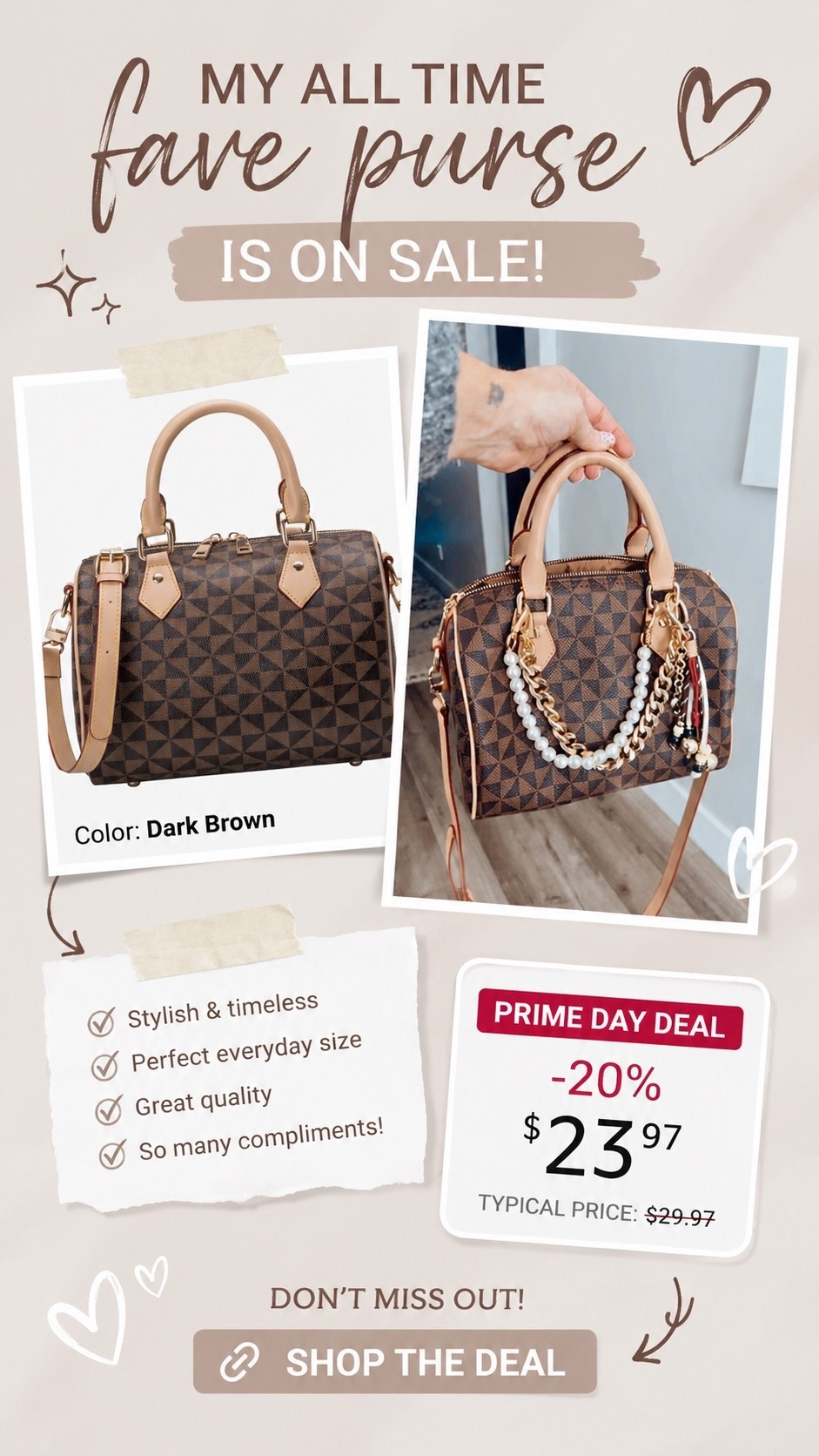 My all-time favorite purse is finally on sale! 🤎 It looks so luxe, holds everything I need, and goes with literally every outfit. If you’ve been eyeing it, now’s the time to grab it before the deal is gone!

#LTKmomlife #LTKOver40 #LTKMidsize