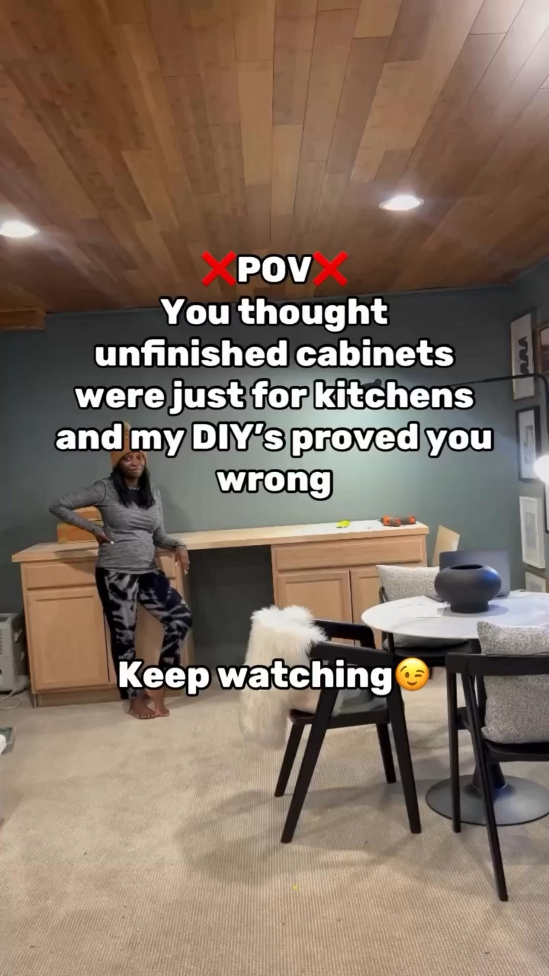 Yall! an unfinished cabinet HATES to see me coming, especially since they’ve never touched the kitchen 😂. I don’t care though. The more projects I do, the more I can inspire you to tackle your own unfinished cabinet project. 

Have you used unfinished cabinets in your home, outside of the kitchen?