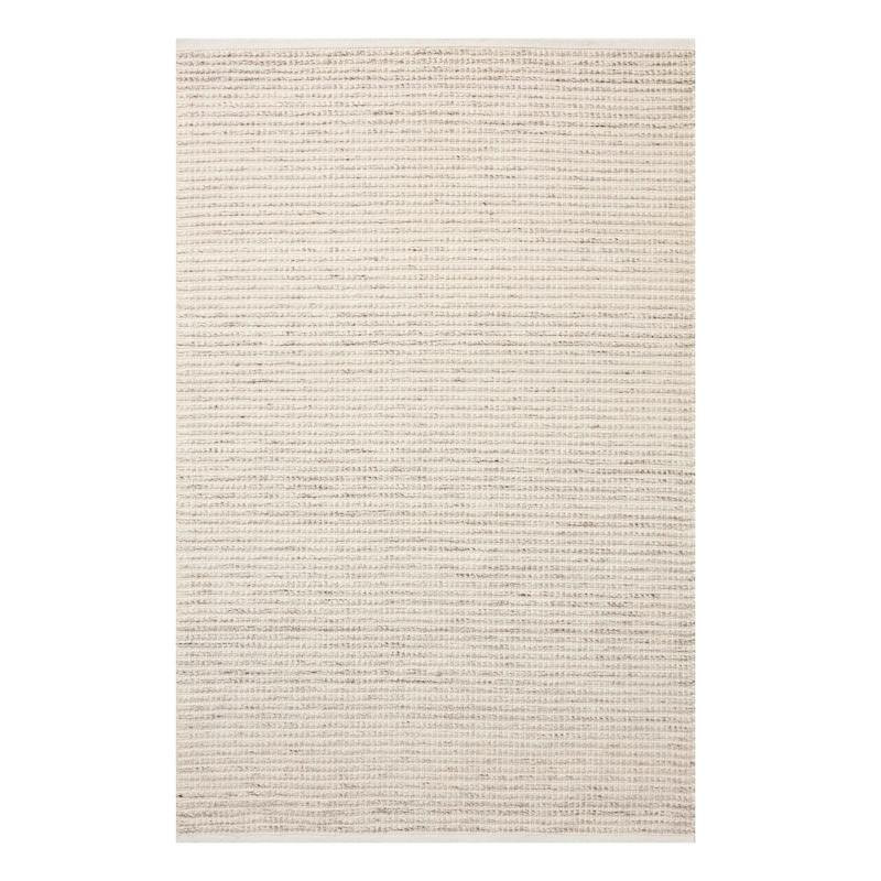 (B919) Porto Flatweave Ivory & Grey Area Rug, 5x7 | At Home