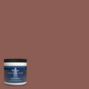 BEHR MARQUEE 8 oz. #S170-6 Red Curry One-Coat Hide Satin Enamel Interior/Exterior Paint & Primer ... | The Home Depot