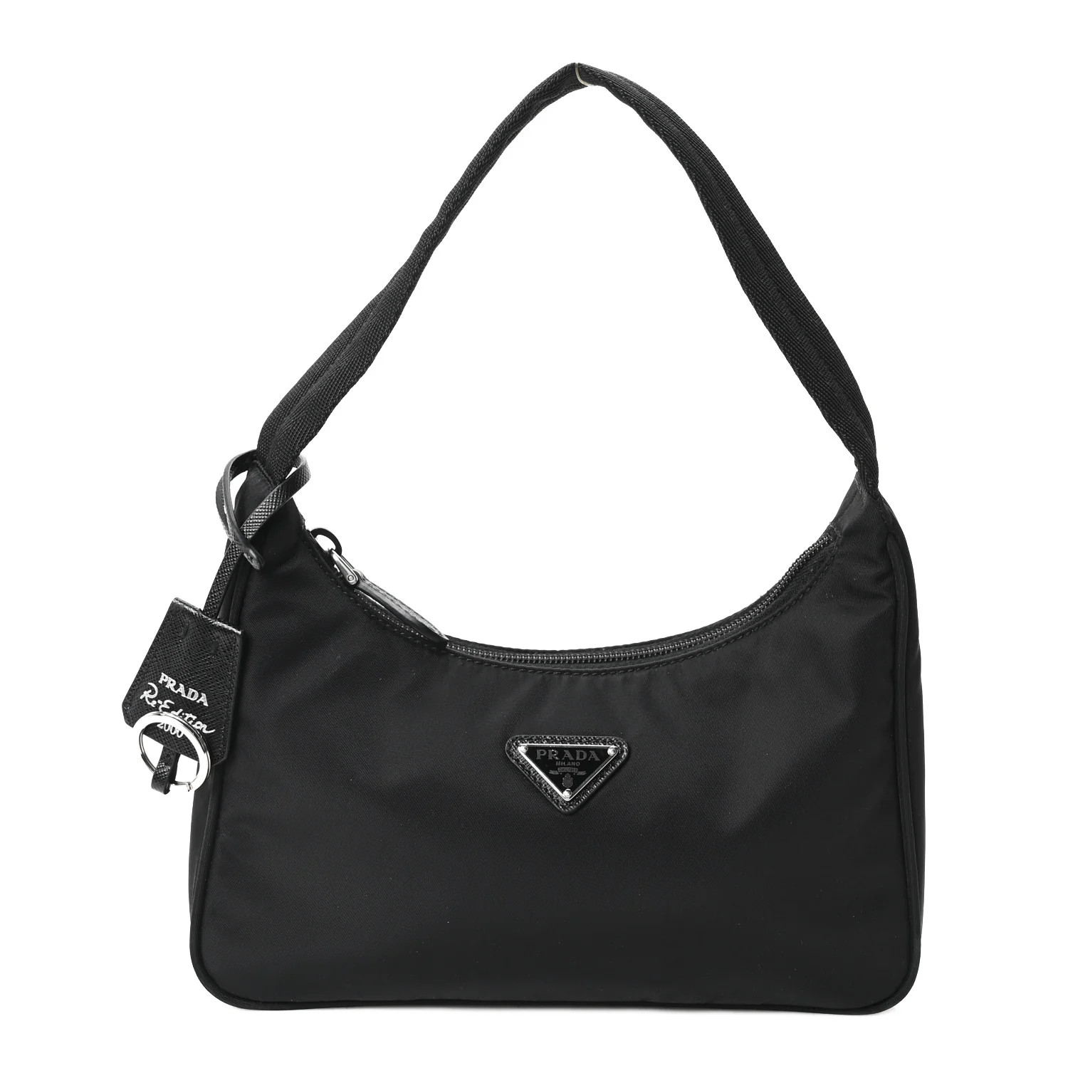 Prada Tessuto Nylon Mini Re-Edition 2000 Bag Black 1938946 | FASHIONPHILE (US)