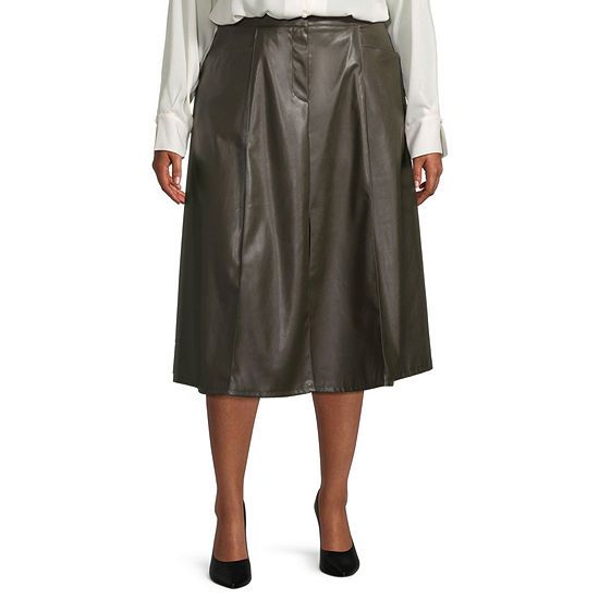 Worthington Womens Midi A-Line Skirt-Plus | JCPenney