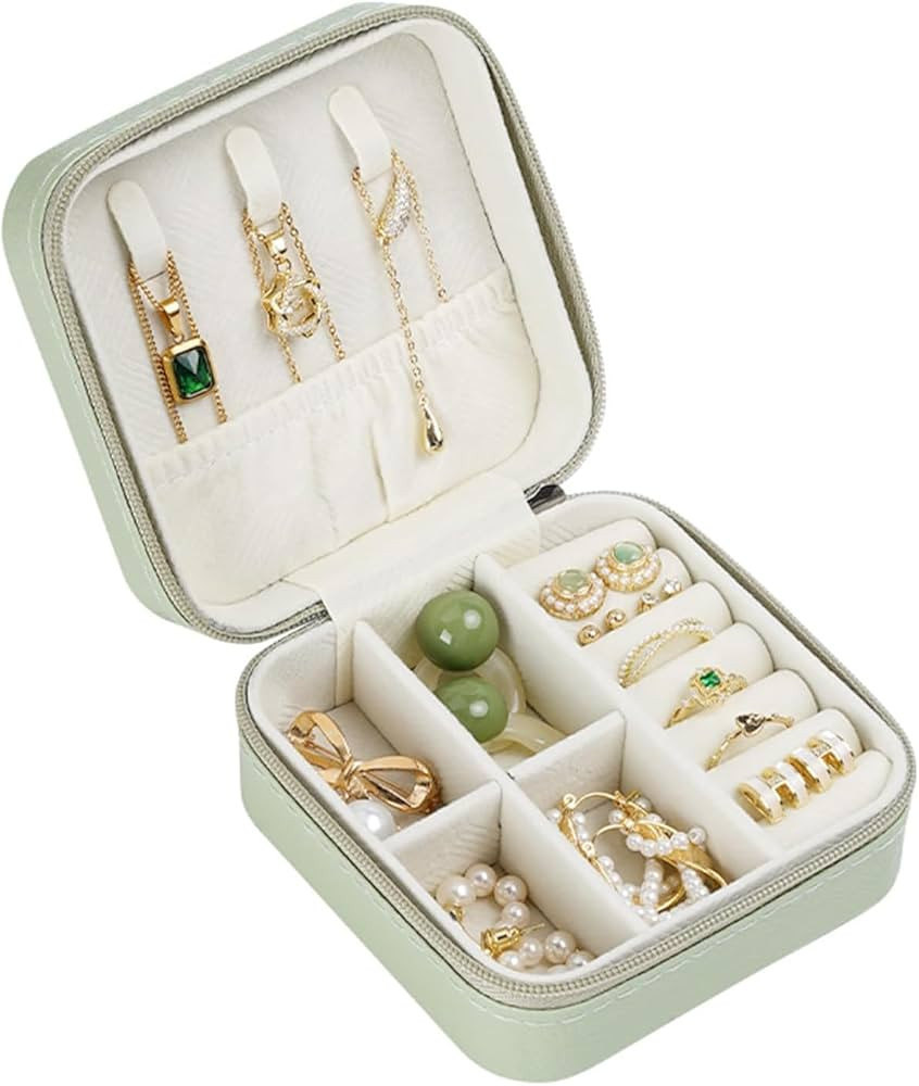 Estuche de joyería de viaje, caja de joyería de viaje, mini estuche de viaje para joyas, estuch... | Amazon (US)