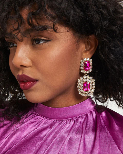 Monroe Drop Earrings - Pink | VICI
