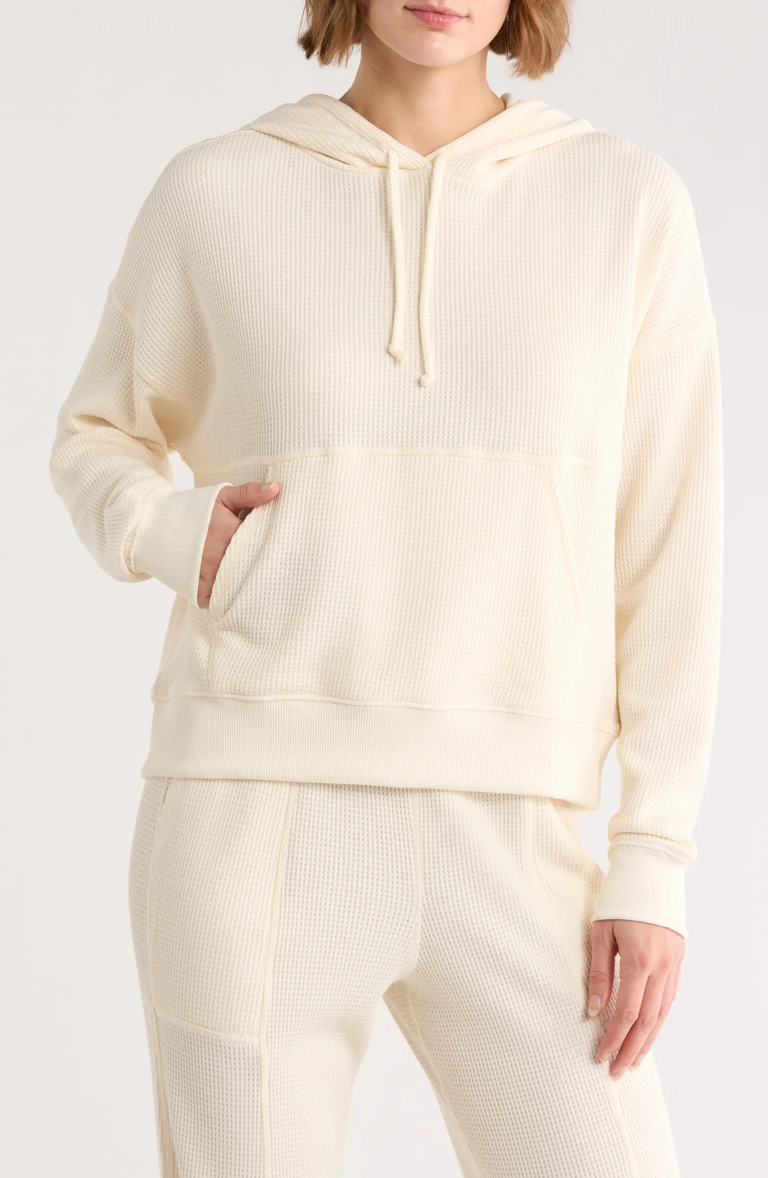 YOGALICIOUS Brushed Waffle Knit Hoodie | Nordstromrack | Nordstrom Rack