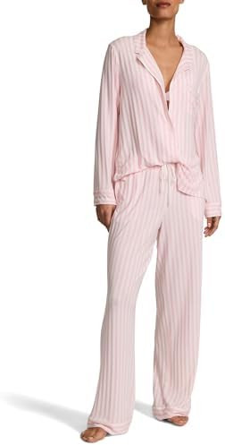 Victoria's Secret Modal Pajama Set, Long Sleeve Button Down Shirt and Pajama Pants, Sleepwear for... | Amazon (US)