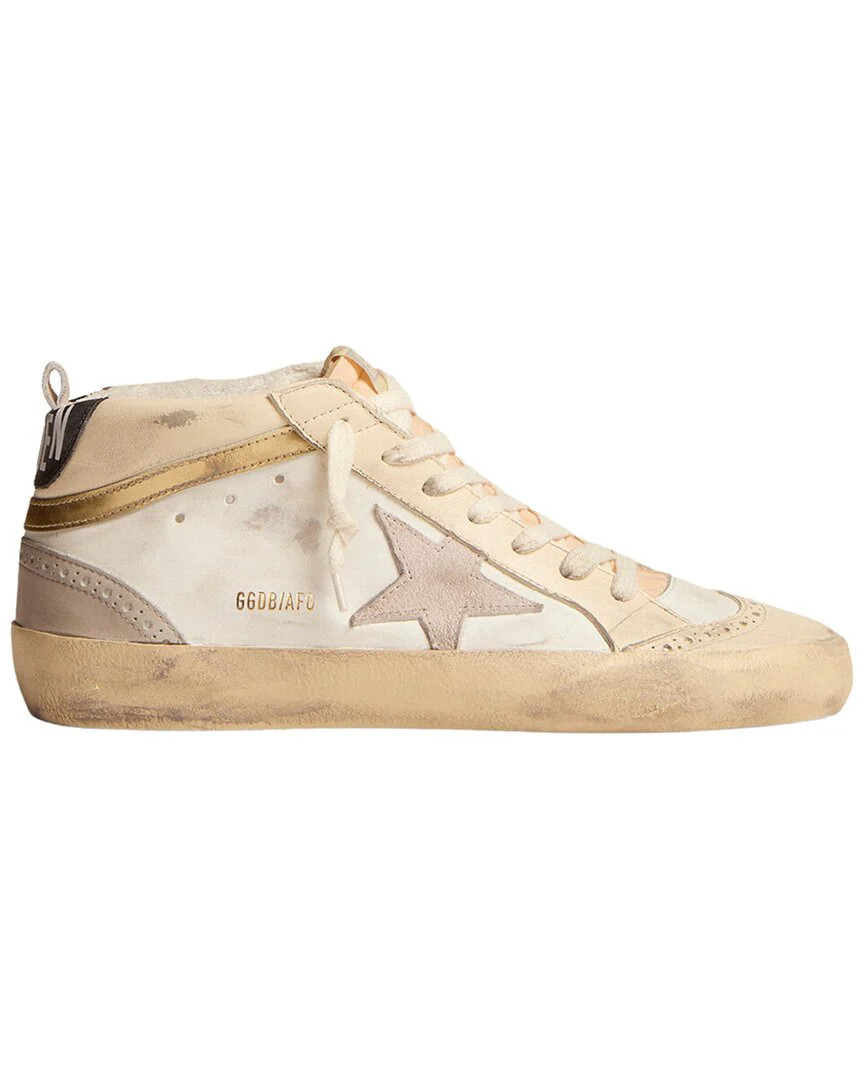 Golden Goose Mid Star Leather Sneaker | Shop Simon