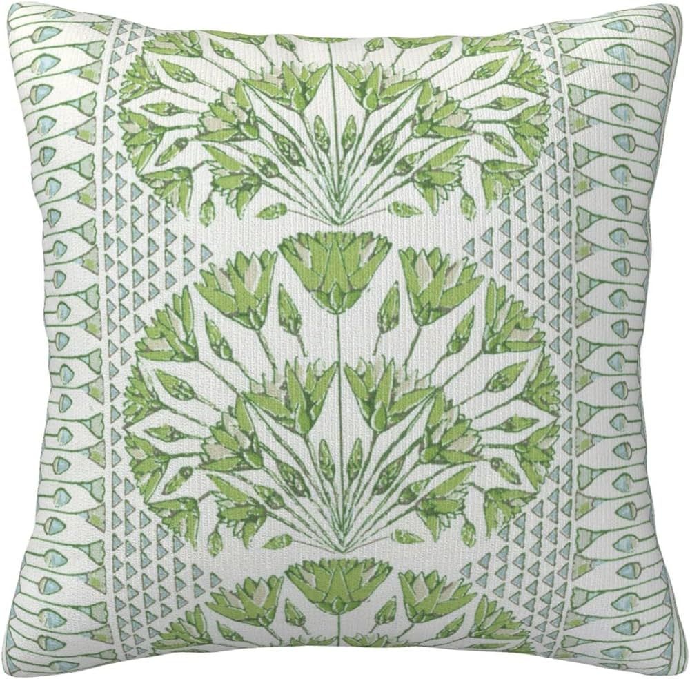 Bugana French Green Lumbar Cushion Cover Boho Geometric Modern Designer Styles Art Farmhouse Thro... | Amazon (US)