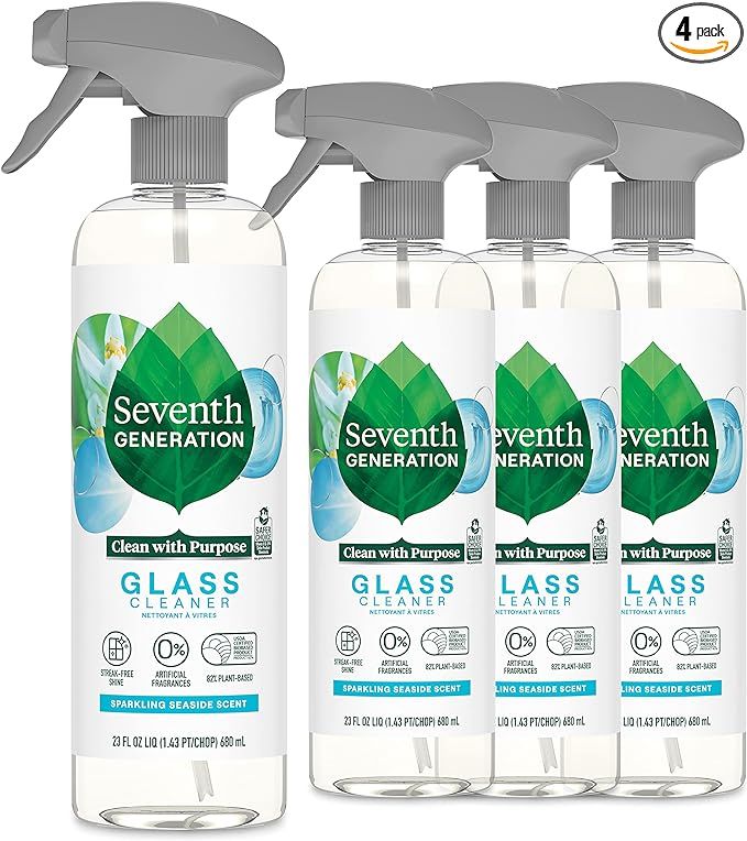 Seventh Generation Glass Cleaner, Biodegradable Formula, Sparkling Seaside Scent, 23 oz (Pack of ... | Amazon (US)