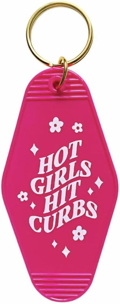 Lemua Hot Girls Hit Curbs Cute Motel Keychain for Teens - Funny Sixteen Gift | Amazon (US)