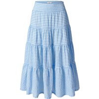 Tchibo - Gestufter Maxirock - Damen - Gr. 42 - hellblau/kariert | Tchibo (DE)
