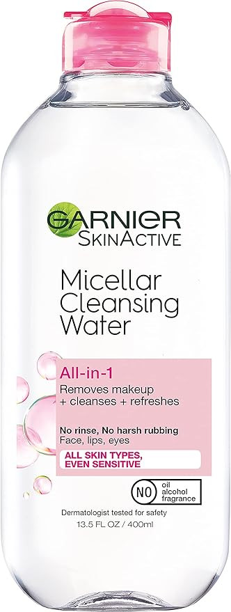 Garnier SkinActive Micellar Cleansing Water, For All Skin Types, 13.5 Fl Oz | Amazon (US)