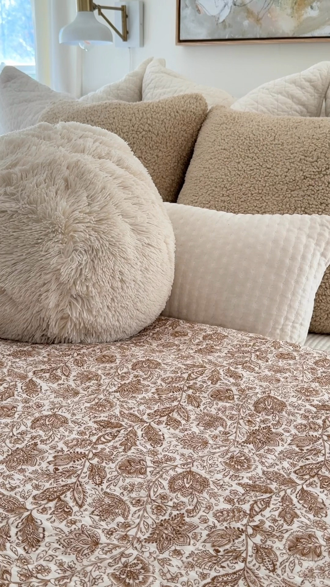 The Target quilt no one is talking about and should be! The splash of color on our neutral bed is perfect and love the print  

#LTKWatchNow #LTKSeasonal #LTKHome
