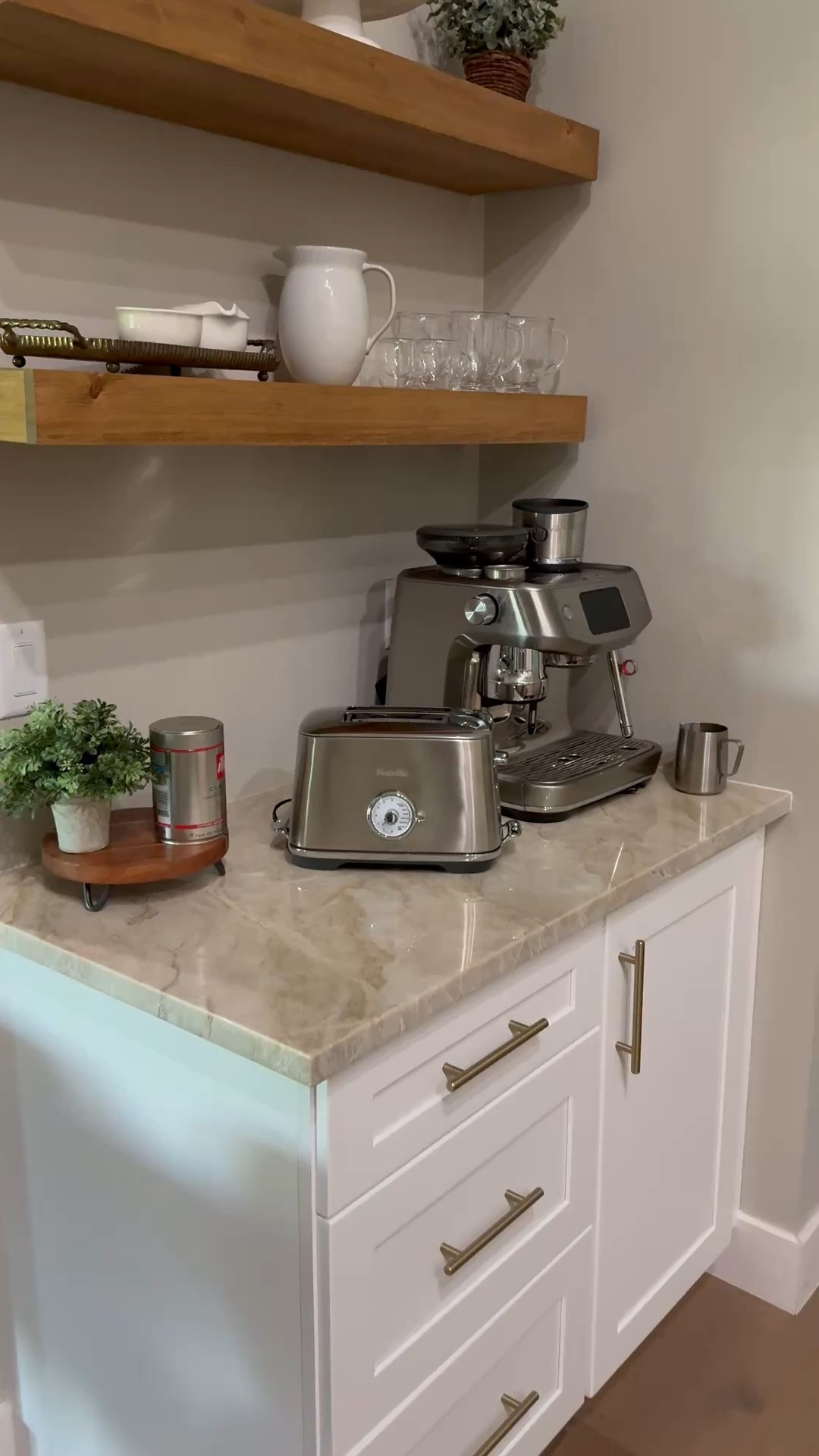 Kitchen essentials, luxe toaster, coffee station, espresso machine, white oak shelves 

#LTKstorytime #LTKHome #LTKdayinmylife