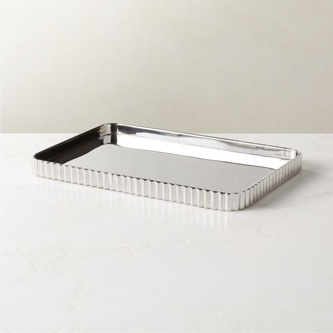 Danilo Pleated Stainless Steel Letter Tray | CB2