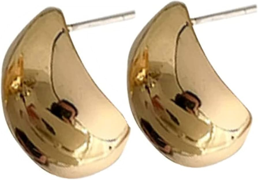 Tear Drop Gold Trending Oversized Statement Style Earrings, Gold or Silver Light Weight Teardrop ... | Amazon (US)