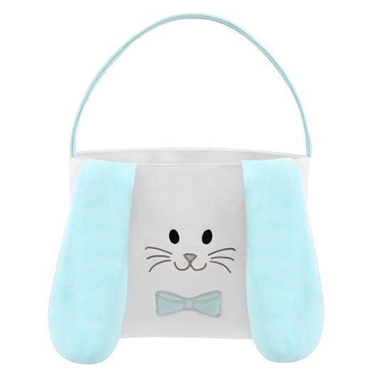 THOVSMOON Easter Bunny Basket for Kids,Cute Easter Bucket Bags with Rabbit Ears for Easter Eggs H... | Amazon (US)
