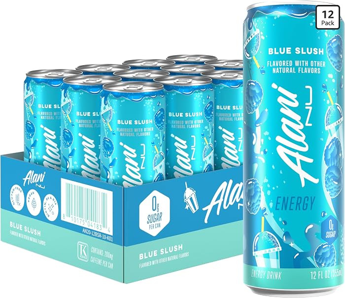Alani Nu Blue Slush Sugar Free Energy Drink (Pack of 12) | Amazon (US)