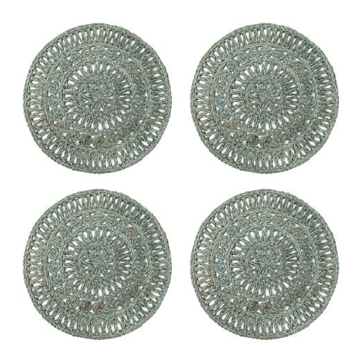 Caravan Circolo Abaca Round Placemats (Set of 4) | West Elm (US)