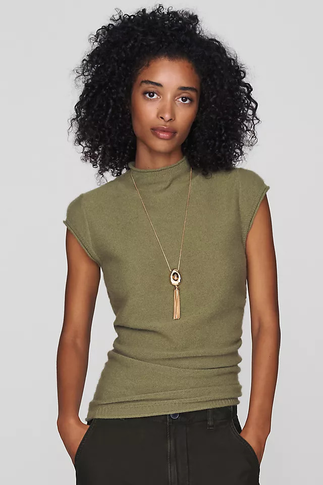 100% Cashmere Cap-Sleeve Sweater | Anthropologie (US)