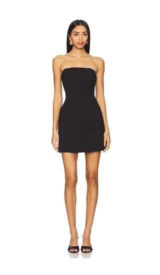 Bardot Karoline Diamond Balloon Dress in Black. - size 4 | Revolve Clothing (Global)