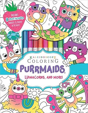 Kaleidoscope Coloring: Purrmaids, Llamacorns, and More!: Includes 8 Fruit-Scented Markers and Doz... | Amazon (US)