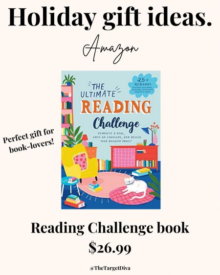 GIFT IDEA: This reading challenge book is an amazing gift idea for any book-lovers! 📚 It’s filled with reading challenges, and once you’ve completed one, you get to open an envelope that has a bookish surprise inside! It has 25+ prizes. Such a fun activity for readers! 

#book #bookgift #readinggift #readingchallenge #giftsforbookworms #giftsforbooklovers #giftsforreaders #bookworm #amazonfinds #amazon #giftidea #giftsforher #giftsformom #giftsforteens #christmasgift #holidaygift #christmas #holidays 




#LTKHoliday #LTKunder50 #LTKGiftGuide