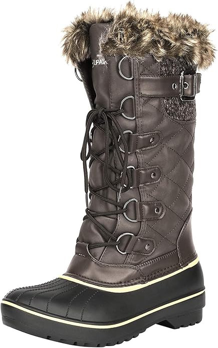 DREAM PAIRS Women's DP Warm Faux Fur Lined Mid Calf Winter Snow Boots | Amazon (US)