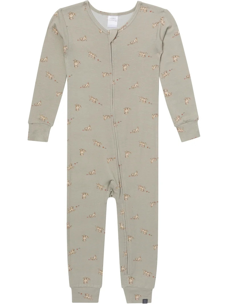 Modern Moments by Gerber Gender Neutral Viscose One-Piece Pajama, Sizes 12 Months - 5T | Walmart (US)
