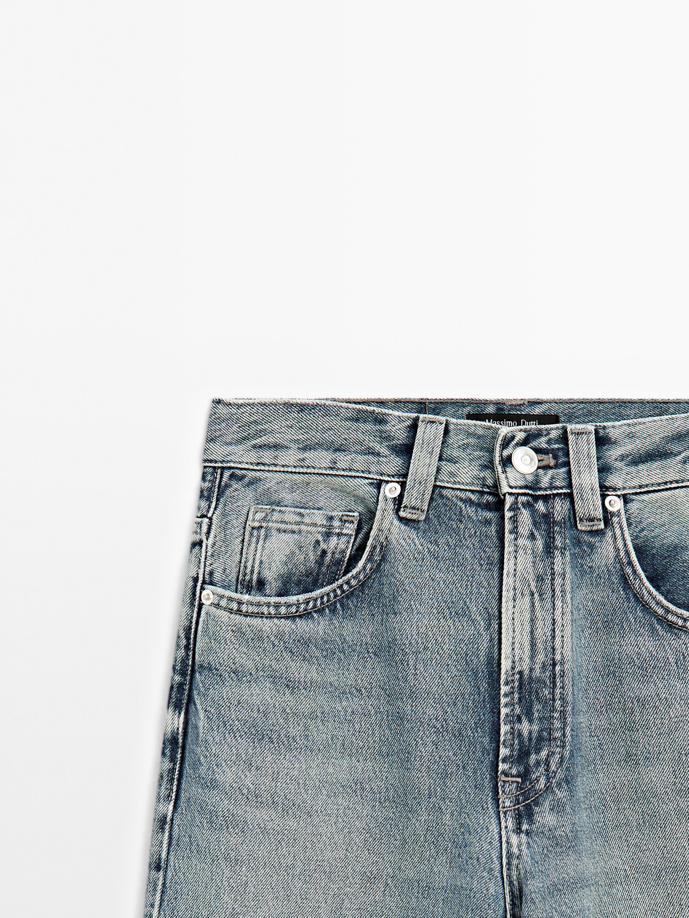 High-waist wide-leg jeans | Massimo Dutti UK