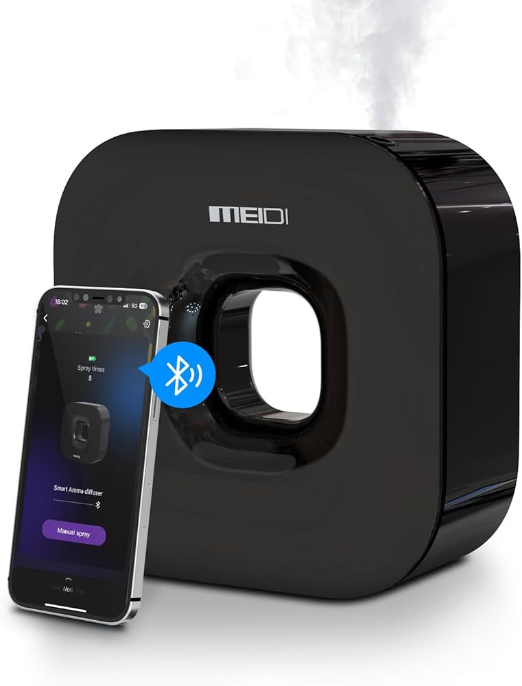 MEIDI Waterless Essential Oil Diffuser - Bluetooth Cordless Aromatherapy Diffuser with App Contro... | Amazon (US)