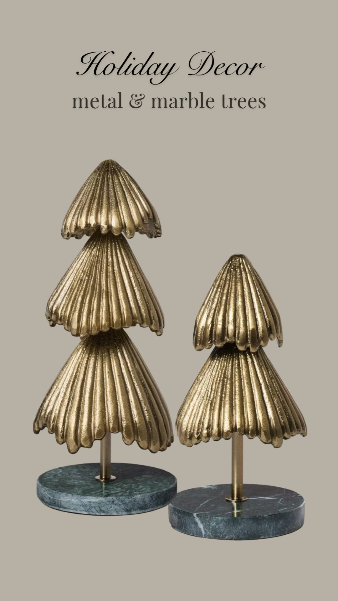 These gorgeous metal and marble trees make a perfect addition to your holiday decor! Grab them while you can! target, target home, target finds, studio mcgee, threshold, christmas decor, christmastime, christmas gift, gift list, holiday decorations, xmas

#LTKHoliday #LTKSeasonal #LTKHome