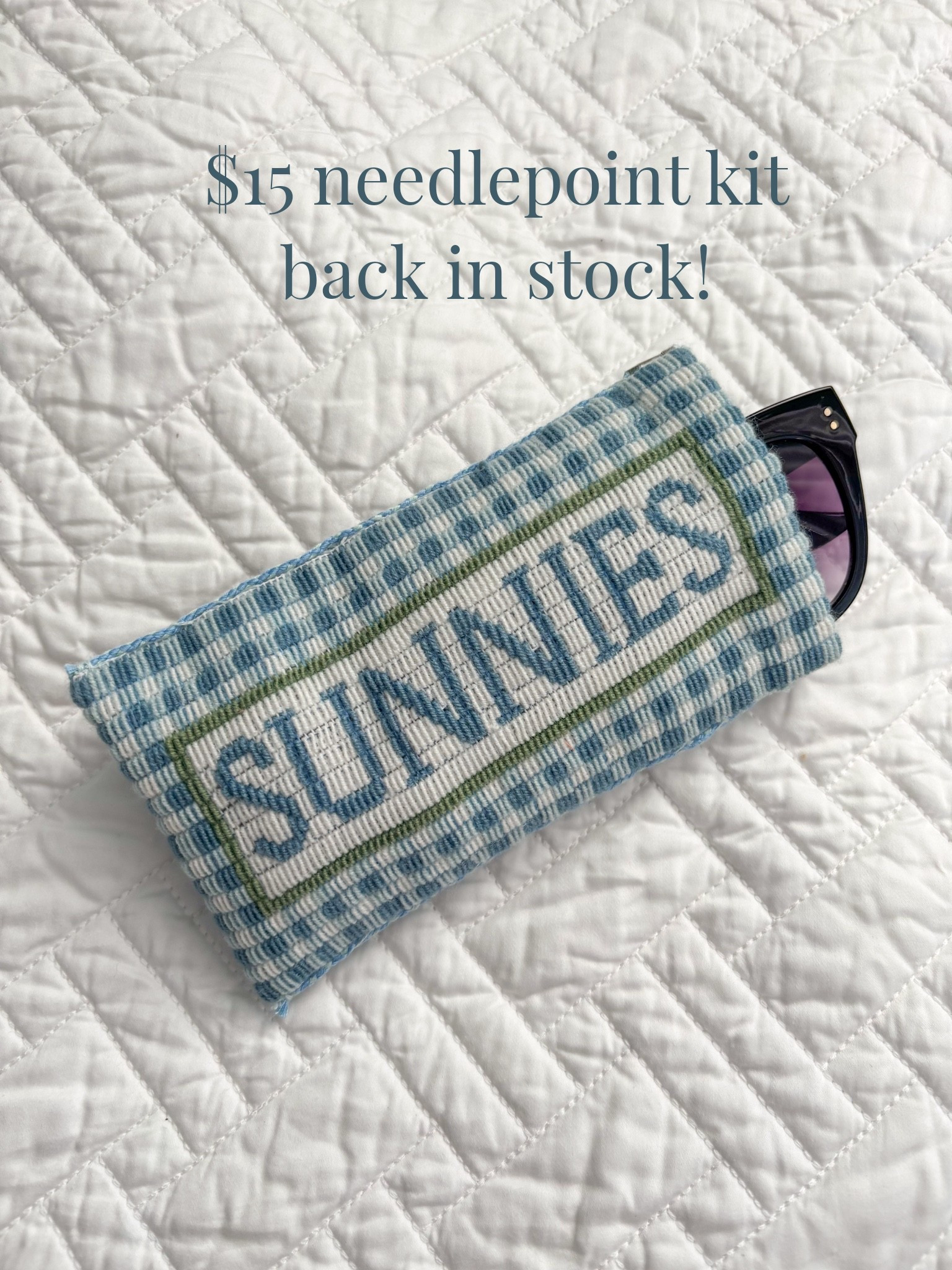 My first needlepoint kit is back in stock! 😎 It’s a great start if you want to give it a try too!

#LTKvlog
