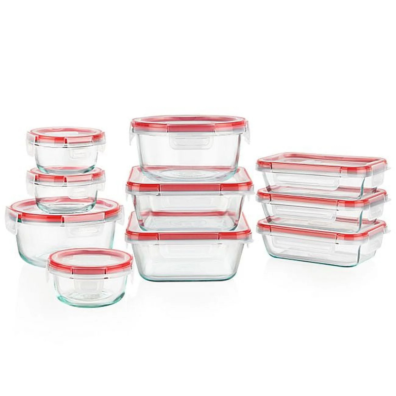 Pyrex Freshlock 20-piece Glass Storage Set | Walmart (US)