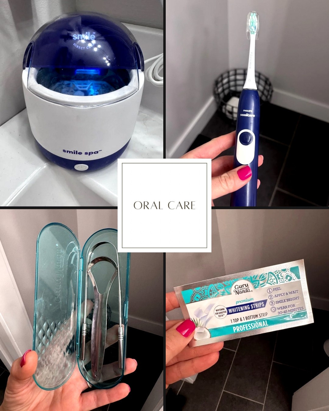 Oral care—IMPORTANT. 😁

Here are my staples! This toothbrush was recommended by my dentist and it’s the only electric one I’ve ever loved. Stays charged forreeever too and there are lots of compatible heads out there. Check out the kiddie one! That’s the one my kids have! 

& Yes-I scrape my tongue 👅 . You don’t? 🤔 

#LTKBeauty #LTKFamily #LTKHome