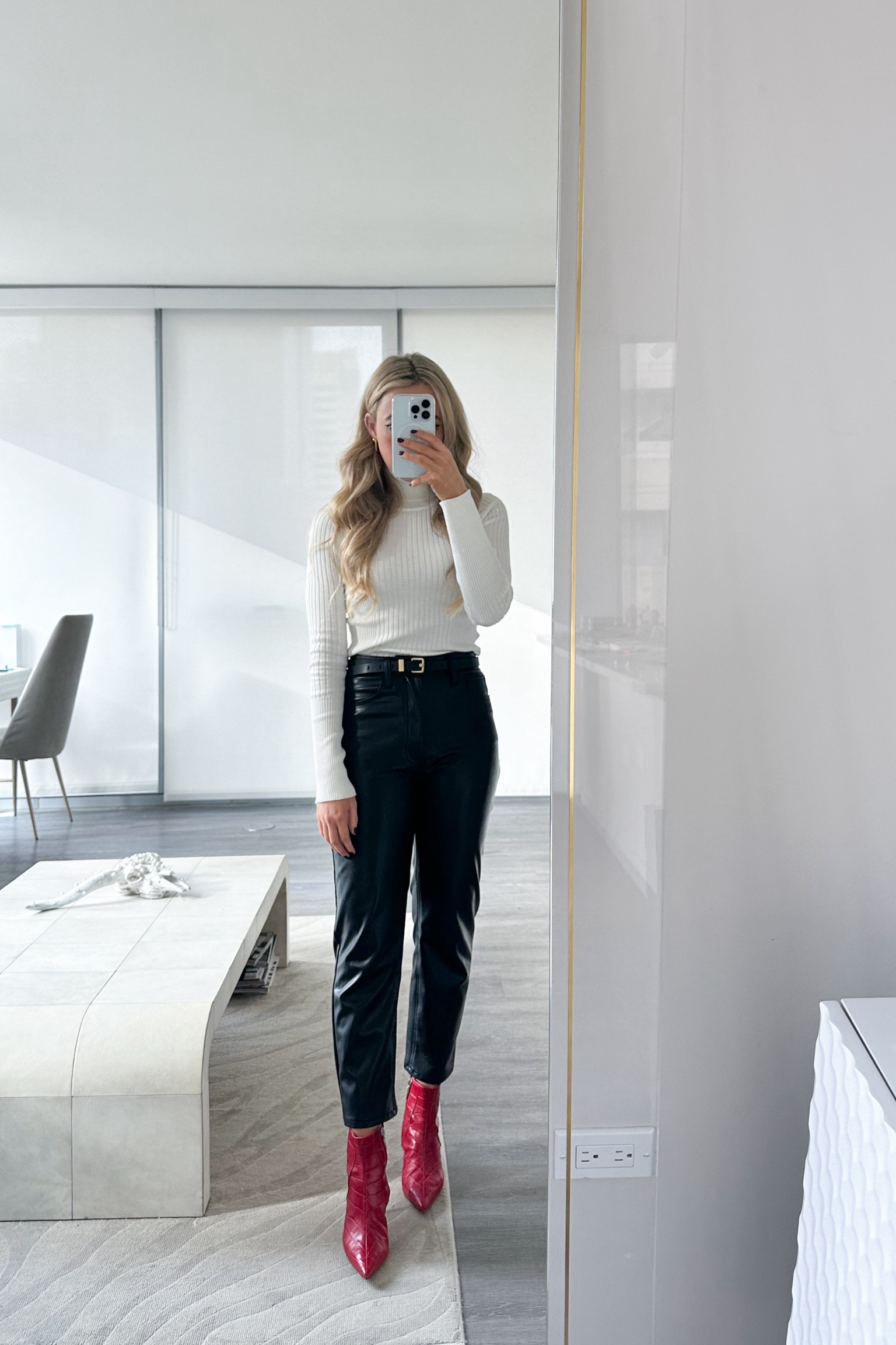 tonight’s ootd for holiday event in Chicago 

Holiday party outfit, Christmas party, red accessories, office party, turtleneck, faux leather pants, red boots, gold hoop earrings, winter outfit, winter going out outfit, city outfit, cold weather, game day

#LTKparties #LTKshoecrush #LTKHoliday

#LTKParties #LTKSeasonal #LTKShoeCrush