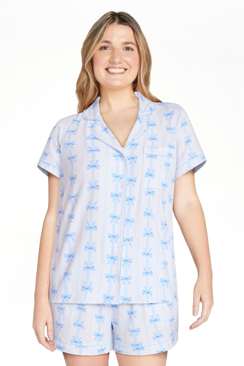 Joyspun Women’s Dreamy Soft Collection Bridal Knit Top and Shorts Pajama Set, 2-Piece, Sizes XS... | Walmart (US)