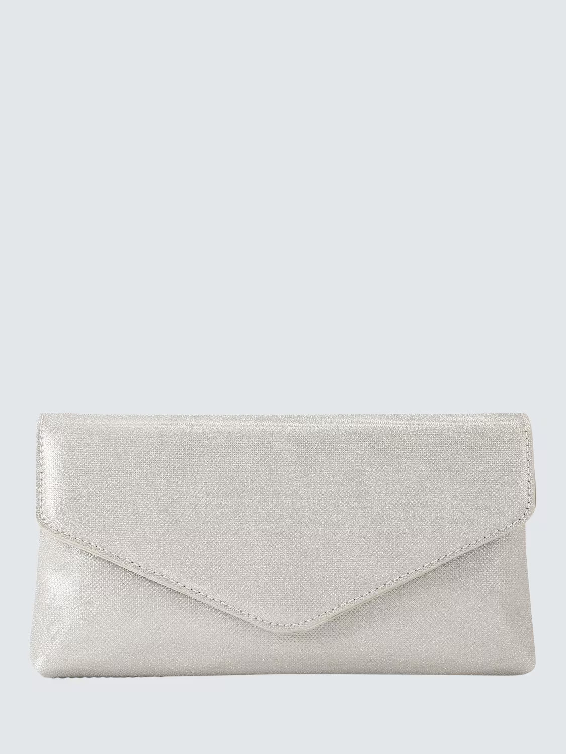 KG Kurt Geiger Bella Clutch Bag, Silver | John Lewis (UK)