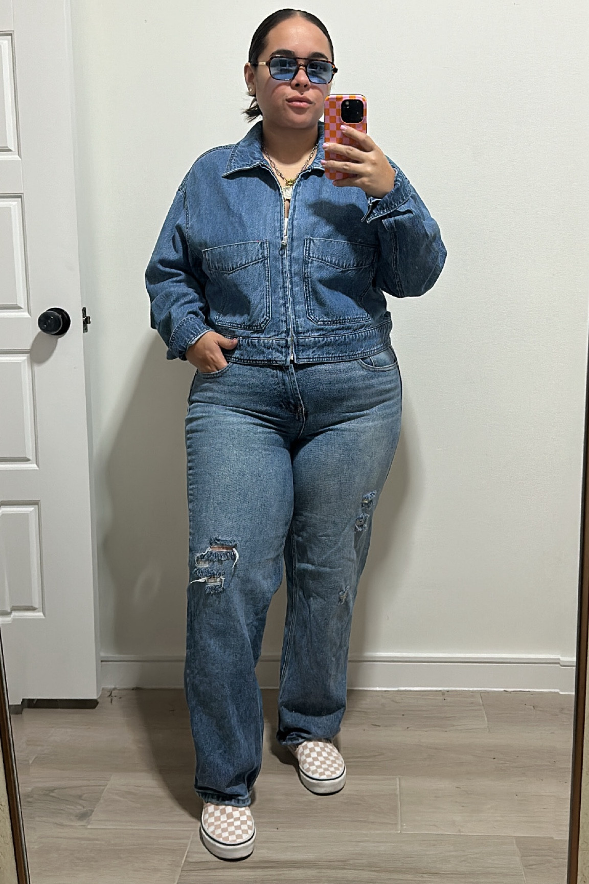 Would dare to wear denim on denim? Loving this look I put together! 🎀

Denim on Denim, Straight Jeans, Checkered Vans, Denim Top, Distressed Jeans, Target, Amazon

#LTKstyletip #LTKU #LTKmidsize