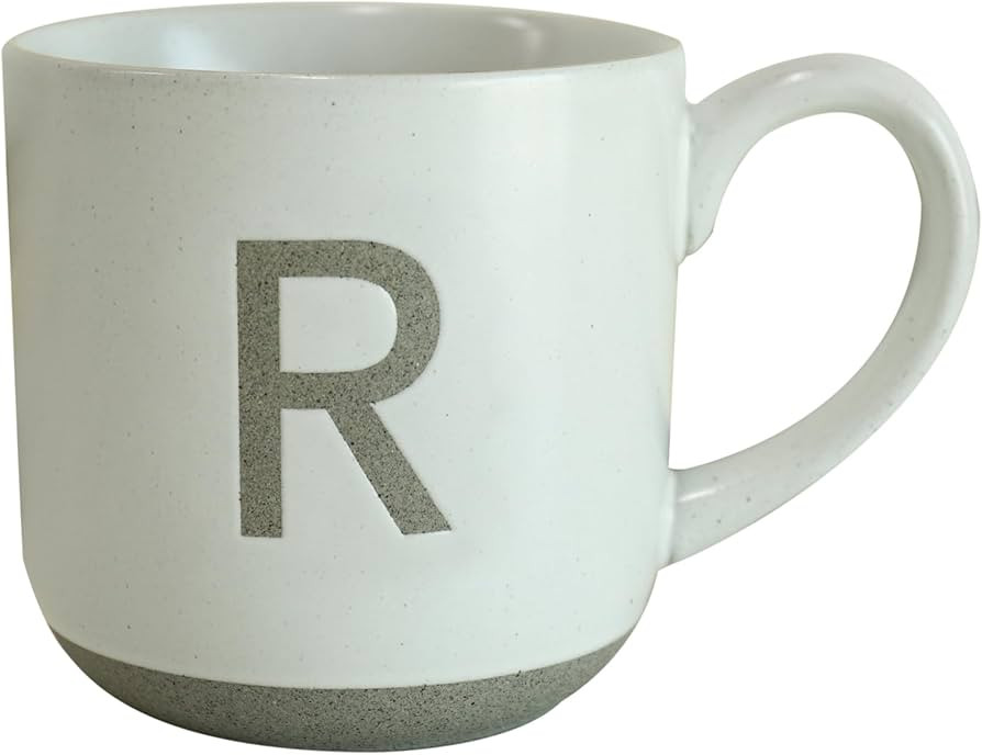 COLLECTIVE HOME - Ceramic Mug, Uppercase Letter Design, Matte Sandstone Texture, Minimalist and S... | Amazon (US)