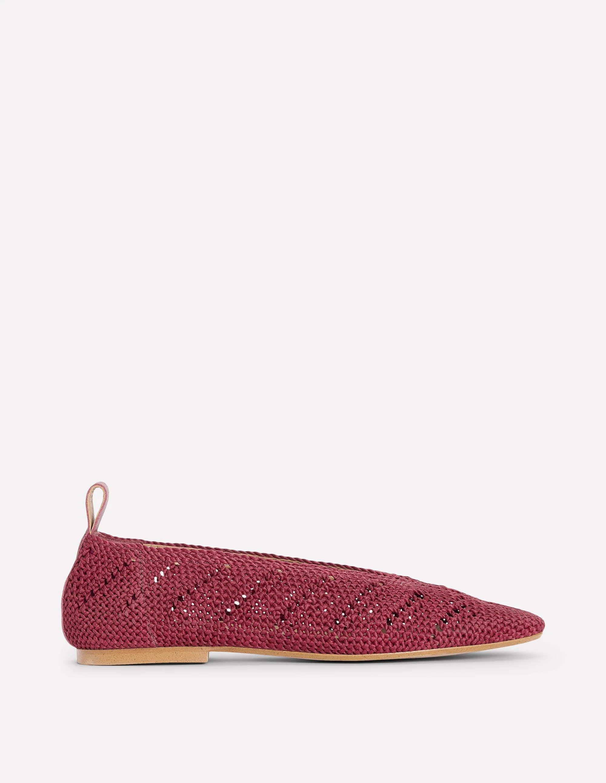 Knitted Ballet Flats-Oxblood | Boden UK