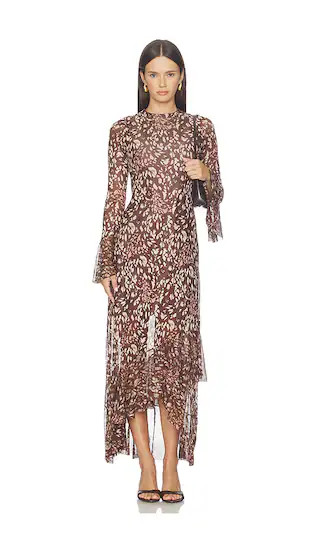 Especia Kotiya Long Dress in Brown. - size M | Revolve Clothing (Global)