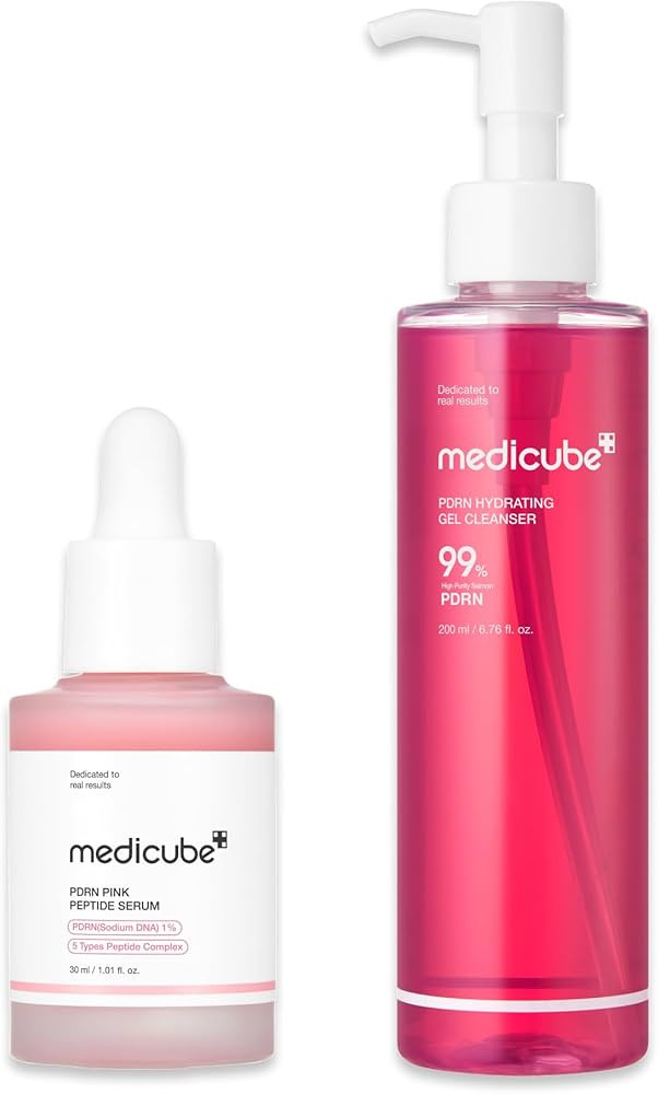 PDRN Cleanse and Prep Duo: Salmon DNA PDRN Pink Peptide Serum and PDRN Jelly to Foam Cleanser | P... | Amazon (US)